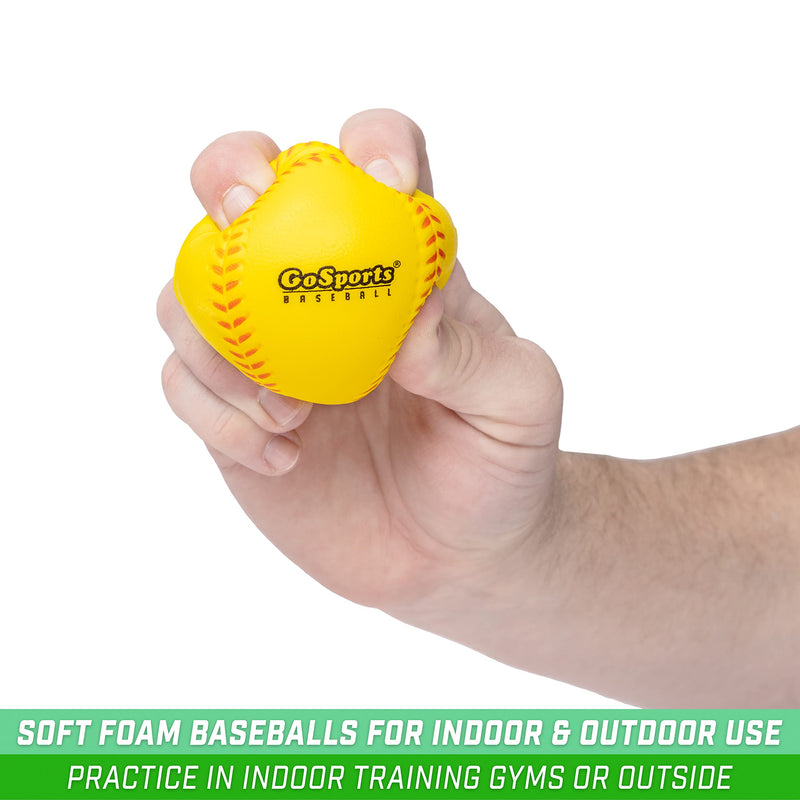 [Australia - AusPower] - GoSports Foam Training Baseball 12 Pack - Regulation Size Foam Baseballs for Soft & Safe Throwing, Catching and Batting Practice 