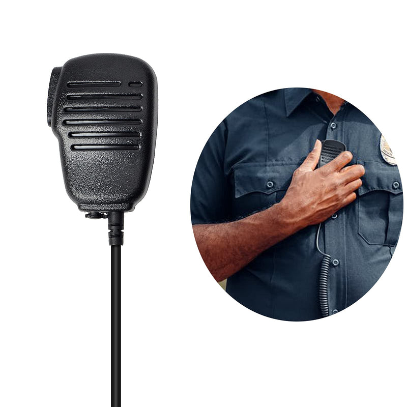 [Australia - AusPower] - HYS Handheld Speaker Mic with Reinforced Cable Water-Resistant (IP 54) Shoulder Microphone for BPR40 CP200D CP200 CP200XLS RDU4100 RDU4160D RMU2040 RMU2080D RMU2080 CLS DTR RDU Motorola Radios 