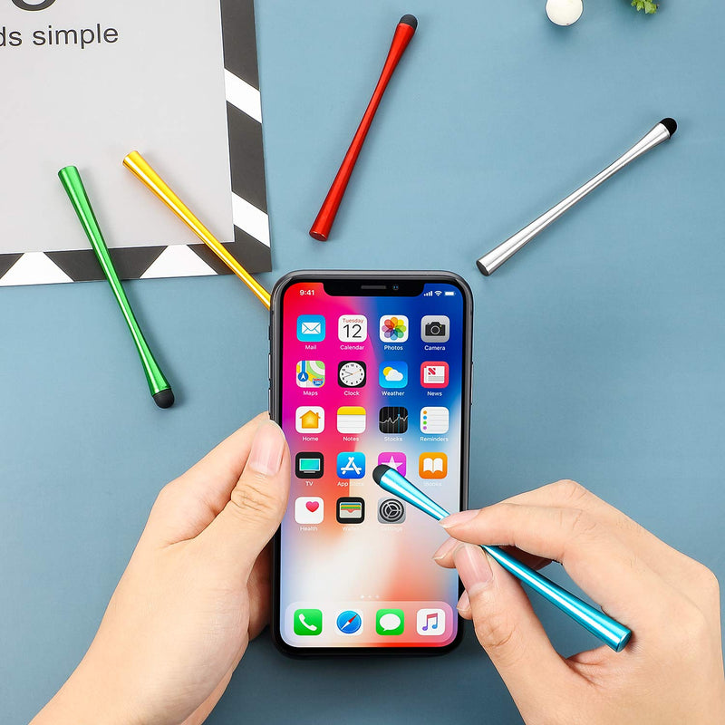 [Australia - AusPower] - Outus 8 Pieces Slim Waist Stylus with 8 mm Fiber Tips Stylus Pens Capacitive Stylus for Touch Screens Devices Compatible with iPhone, iPad, Tablet (8 Colors) 