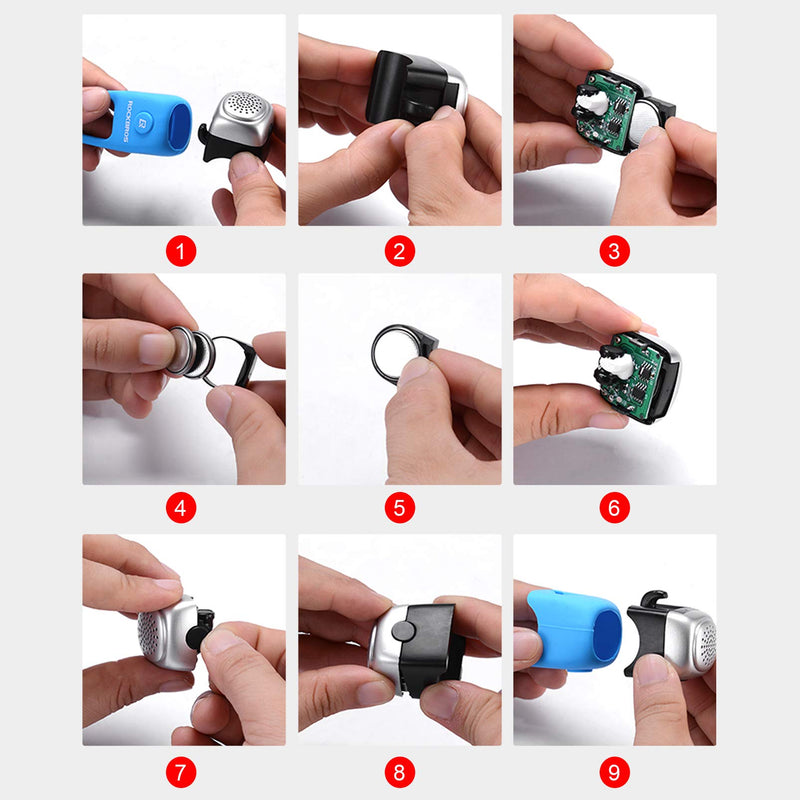 [Australia - AusPower] - Rock BROS Electra Bike Bell 90dB Electric Cycling Bells Horn Loud Bicycle Horns Water-Resistant 3 Sound Modes Bike Bells Black 