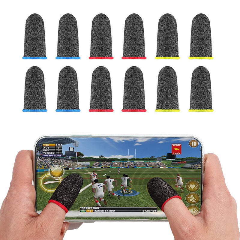 [Australia - AusPower] - ZEPOHCK Game Finger Sleeve, Mobile Game Controllers Finger Cover, Breathable Anti-Sweat Soft Touch Screen Finger Sleeve Sensitive Shoot and Aim for Rules of Survival/Knives Out for Android & iOS 