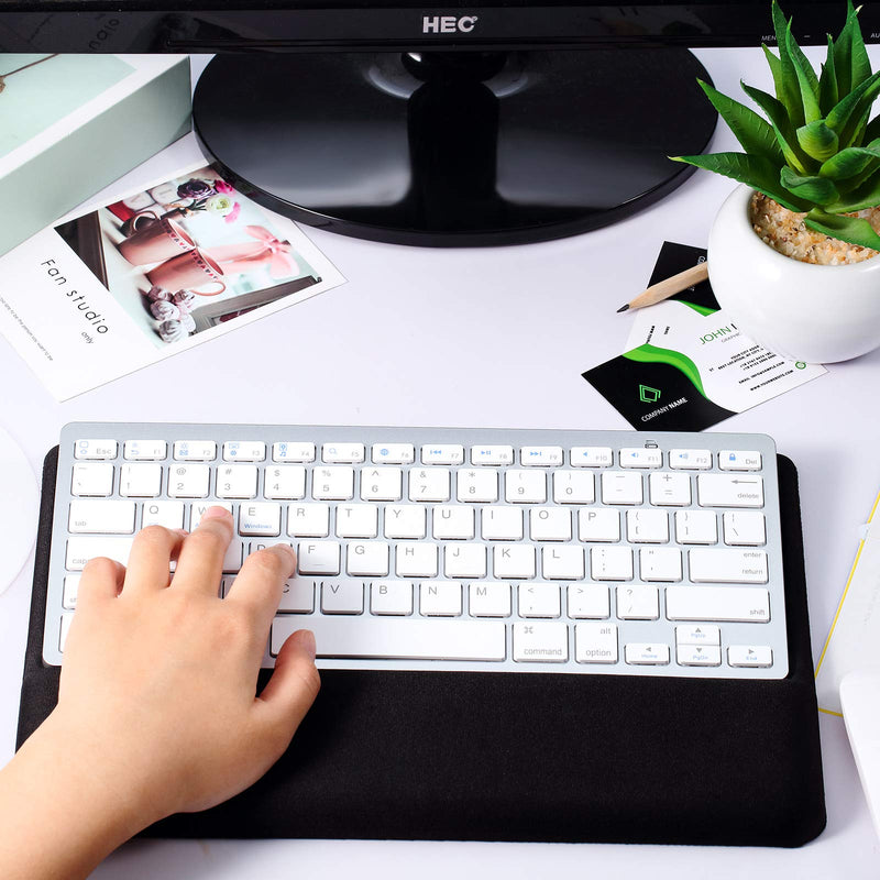 [Australia - AusPower] - Keyboard Wrist Rest for Magic Keyboard Pad Wrist Rest Stand Compatible with Wireless Magic Keyboard 2 (MLA22L/A) for Easy Typing (Grey) (Black) 