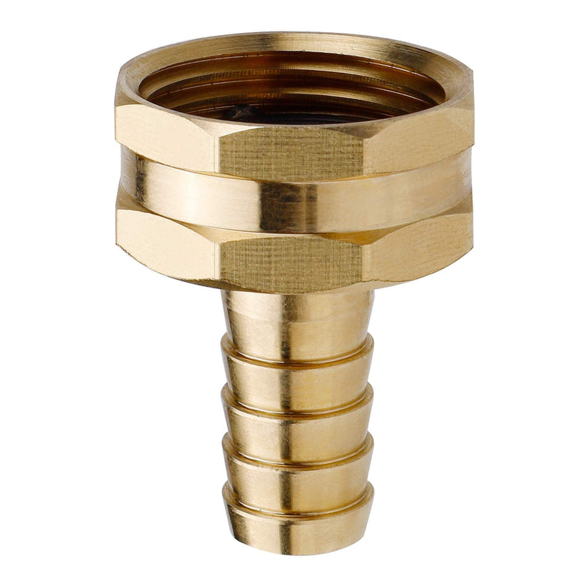 [Australia - AusPower] - Twinkle Star Heavy Duty Brass 1/2" Garden Hose Mender End Repair Connector with Stainless Clamps, Male and Female Garden Hose Fittings, 3 Sets 