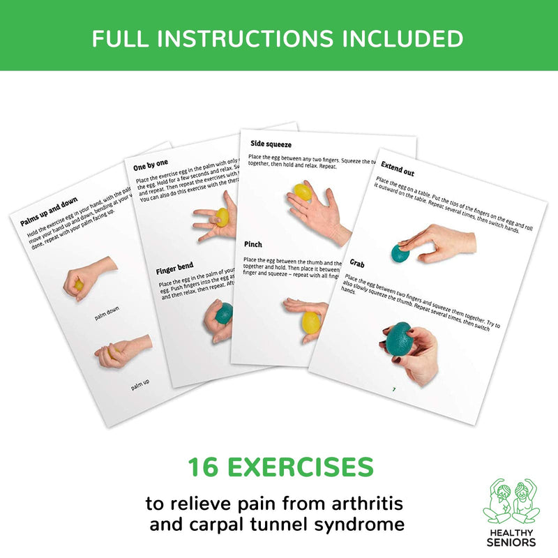 [Australia - AusPower] - Healthy Seniors Squeeze Balls for Hand Therapy - Perfect for Rheumatoid Arthritis 