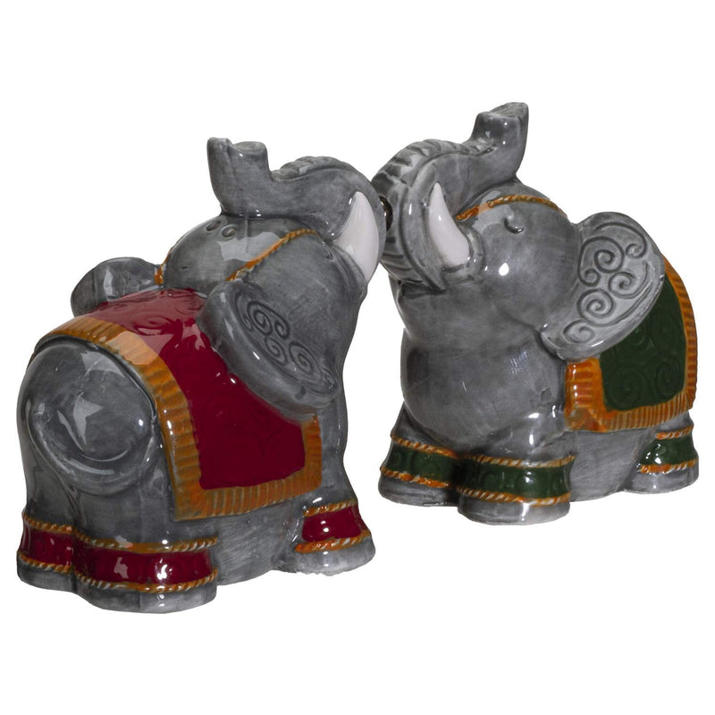 [Australia - AusPower] - Pacific Giftware Raja Elephants Ceramic Salt and Pepper Shakers Set 