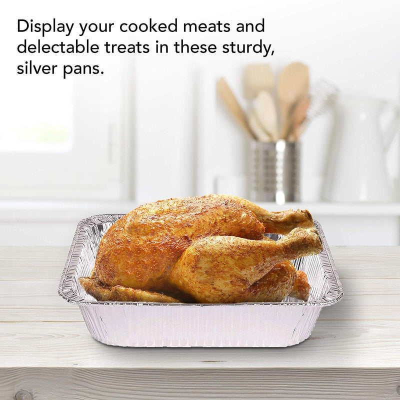 [Australia - AusPower] - Aluminum Pans 9x13 Disposable Foil Pans (10 Pack) - Half Size Steam Table Deep Aluminum Trays - Tin Foil Disposable Pans Great for Cooking, Heating, Storing, Prepping Food 10 Pack 