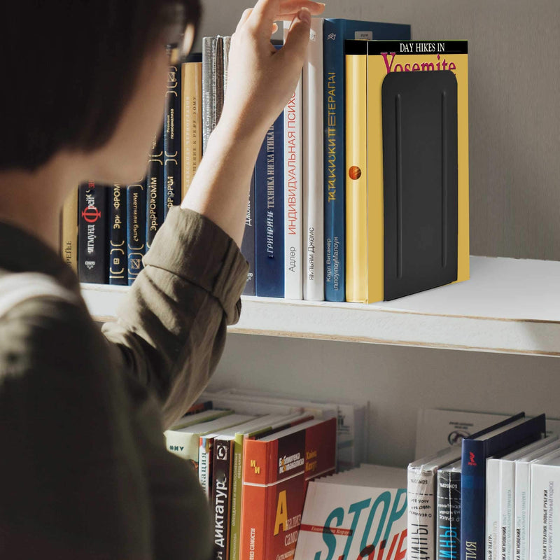 [Australia - AusPower] - Acrimet Jumbo Premium Metal Bookends 9" (Heavy Duty) (Black Color) (1 Pair) 