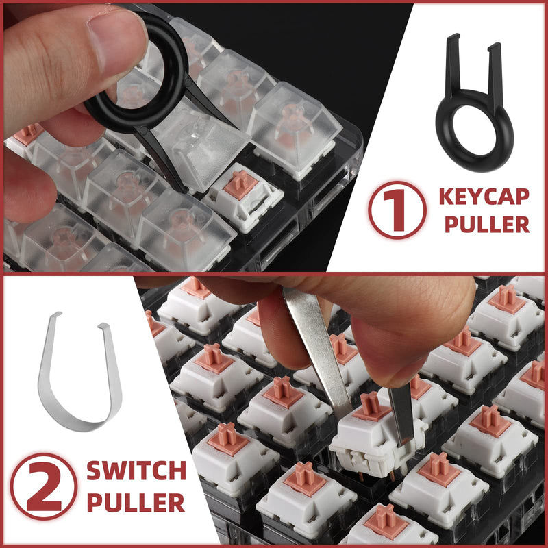 [Australia - AusPower] - RUNJRX Switches Acrylic Tester for Gateron Cherry Invyr TTC Switch Mechanical Keyboard Switches Tester (16 switches) 