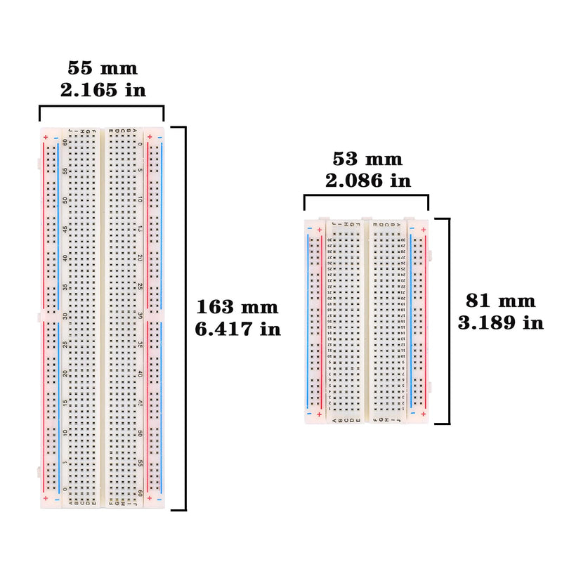 [Australia - AusPower] - ALLECIN Solderless Electronics Breadboard Jumper Wires Kit 400 830 Tie Point Breadboard 14Values Solid Jumper Wire 126pcs U-Shape Male to Male Bread Board Cable Wire Dupont Ribbon Cables for Arduino 