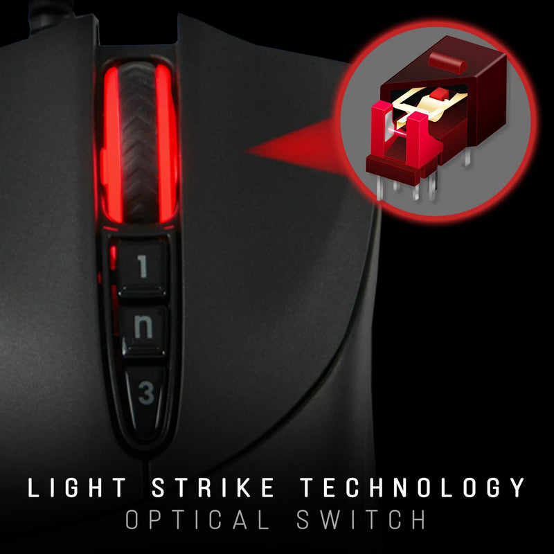 [Australia - AusPower] - Bloody SP30 Ergonomic Optical Switch Gaming Mouse - Fastest Mouse Switch in Gaming - Enthusiast Grade 3360 Sensor - 8 Programmable Buttons - Non-Slip Rubberized Black - 12,000 DPI 