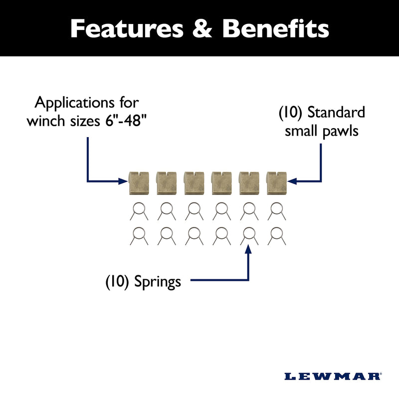 [Australia - AusPower] - Lewmar Winch Maintenance Kit Pawls & Springs Small 