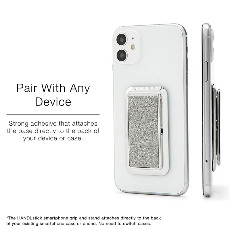 [Australia - AusPower] - HANDL New York Silver Glitter HANDLstick Silver Glitter Grip and Stand for Smartphone 