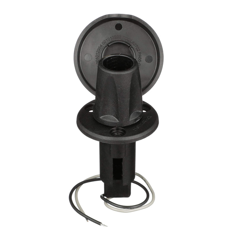 [Australia - AusPower] - Attwood 910R2PB-7 LightArmor 910R Series Round Plug-in Light Base — for All-Around Pole Light, 2-Pin, Black Composite Cover 