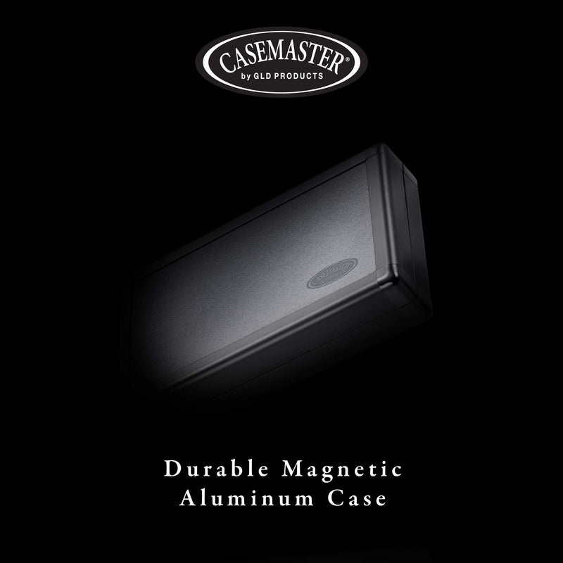 [Australia - AusPower] - Casemaster Sinister Magnetic Aluminum Dart Case with Precision Cut Space to Hold 3 Steel Tip or Soft Tip Darts and Extra Flights, Shafts and Tips, Magnetic Latch Keeps Case Closed Tight 
