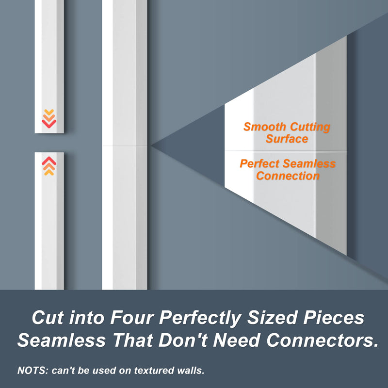 [Australia - AusPower] - 62.8in TV Cable Hider - Cord Hider Cable Management Wall, Cable Raceway Grey Wire Hider, Paintable Cable Concealer for Wall Mounted TV, Wall Wire Covers for Cords, 4* L15.7in *W1.2in *H0.59in Large 