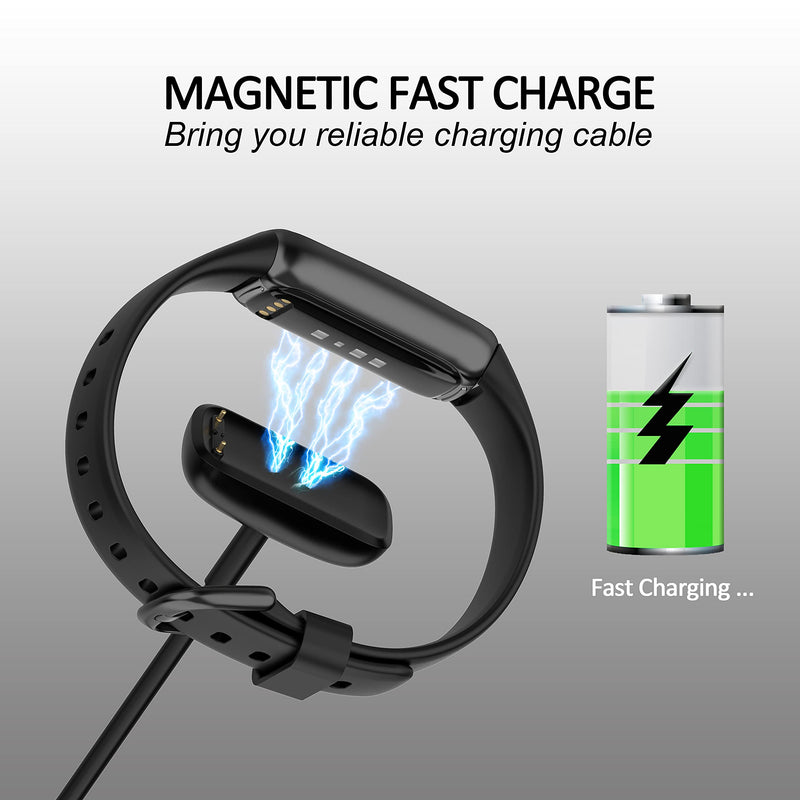 [Australia - AusPower] - Charger Cable for Fitbit Charge 5 Luxe Fitness Tracker Replacement Smartwatch USB Charging Cable Cord 3.3Ft 