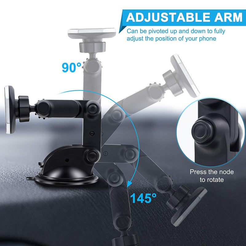 [Australia - AusPower] - Magnetic Phone Car Mount, Panvox Universal Dashboard Windshield Car Phone Mount Holder with Upgraded 3.2" Suction Cup,8 Strong Magnets Compatible with iPhone 11 Pro X XS Max XR Galaxy Note10 S10 