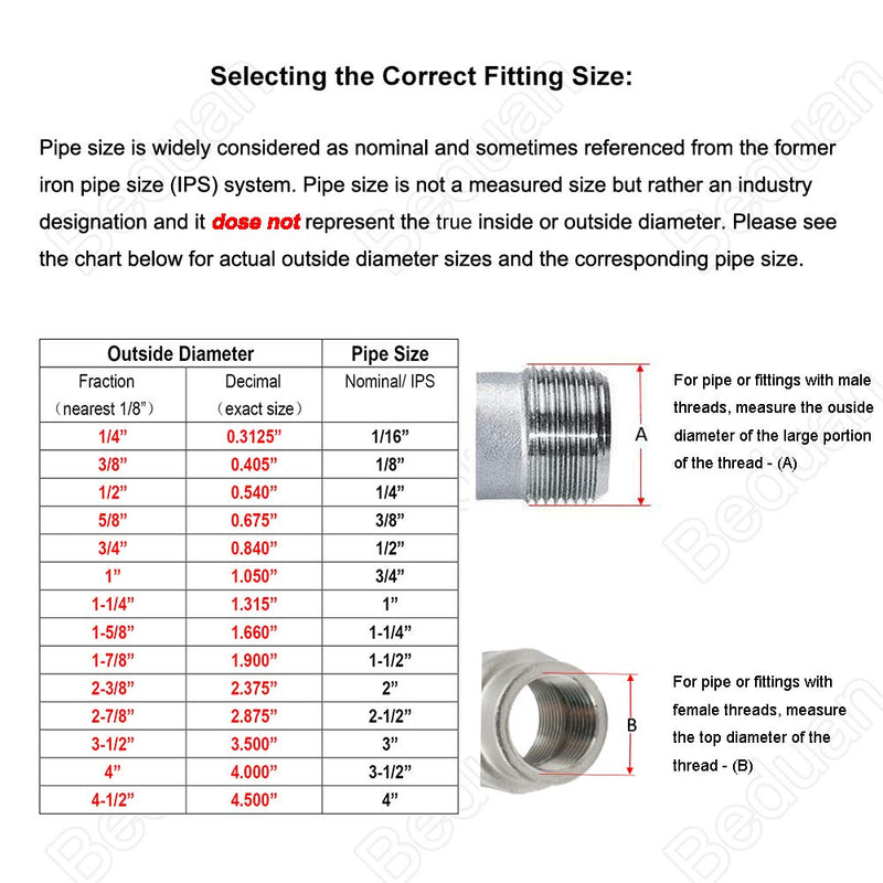 [Australia - AusPower] - Beduan Stainless Steel 3/8" Hose Barb to 3/8" Male NPT Home Brew Fitting Water Fuel Air (Pack of 2) 3/8" Barb to 3/8" NPT 