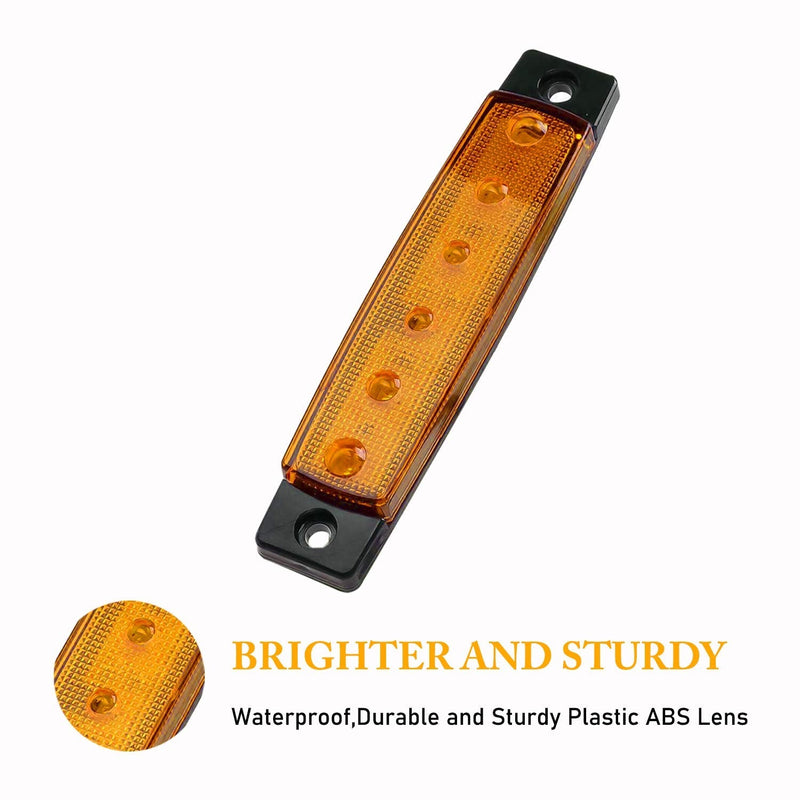 [Australia - AusPower] - PSEQT LED Boat Interior Lights Marine Courtesy Light Strip Deck Transom Cockpit Navigation Lighting Waterproof for Fishing Pontoon Kayak Yacht Sailboat (Blue 10Pcs)… Amber 
