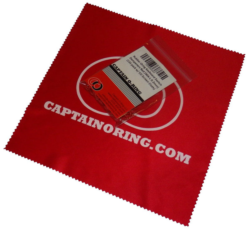 [Australia - AusPower] - Captain O-Ring - Rubber Oring Keyboard Switch Dampeners/Sound Reducers Red [40A-L 0.2mm Reduction] (135 pcs w/Screen Cloth) 