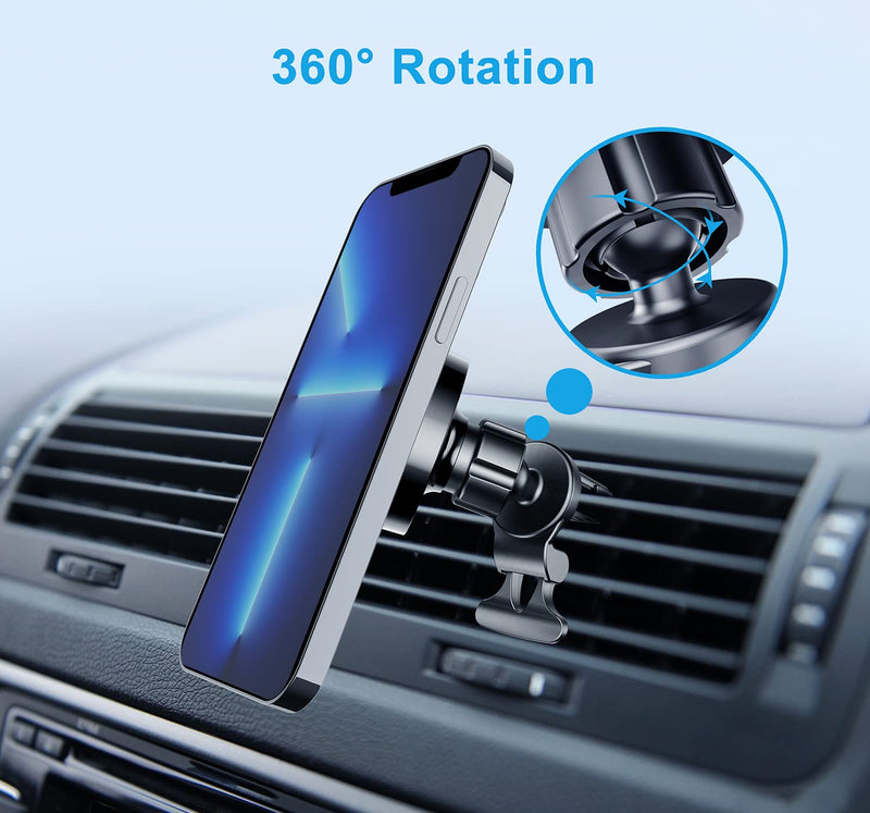 [Australia - AusPower] - Magnetic Mount Phone Holder, UBISHENG Car Phone Holder [18 Strong Magnets] 360° Rotation Compatible with iPhone 13/ 13Pro/ 13Pro Max/ 13Mini/ iPhone 12 Series [No Metal Plate] 