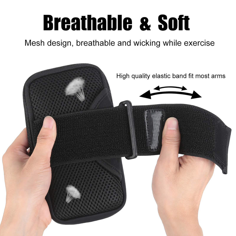 [Australia - AusPower] - HAISSKY Sports Phone Holder Cell Phone Sleeve Gym Arm Bag Elastic Running Phone Armband for Exercise Workout Fits iPhone 12/12 Pro Max/11 Pro Max/Xr/Xs Max/X/8/ Airpods, Galaxy S20/S10/S9/S8 Plus 