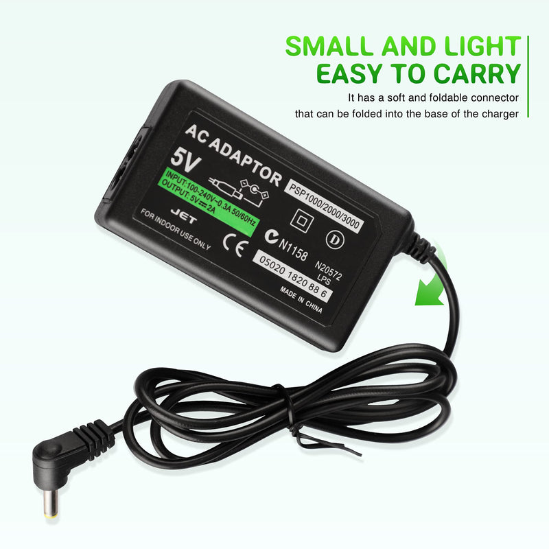 [Australia - AusPower] - PSP Charger, Replacement AC Adapter Power Supply Wall Charger Compatible with Sony PSP-110 PSP-1001 PSP 1000 / PSP Slim & Lite 2000 / PSP 3000 