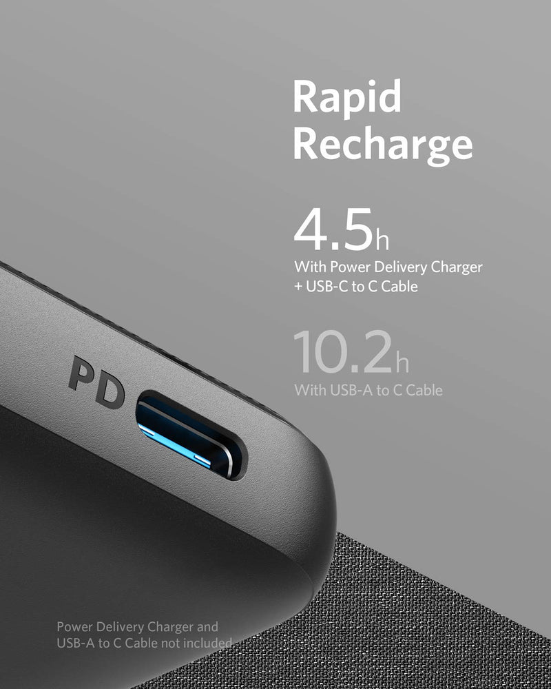 [Australia - AusPower] - Anker PowerCore Metro Slim 10000 PD, 10000mAh Portable Charger USB-C Power Delivery (18W) Power Bank for iPhone 11/11 Pro / 11 Pro Max / 8 / X/XS/XR, S10, Pixel 3, iPad Pro 2018, and More black 