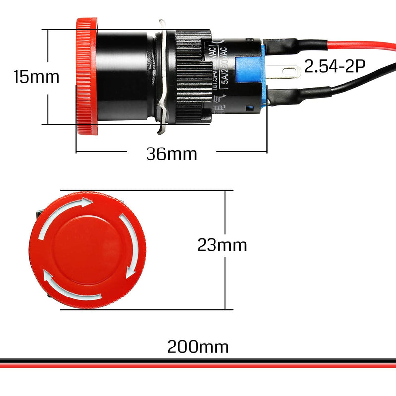 [Australia - AusPower] - Genmitsu CNC Router Emergency Stop Switch Push Button for 3018-MX3/3018-PROVer 