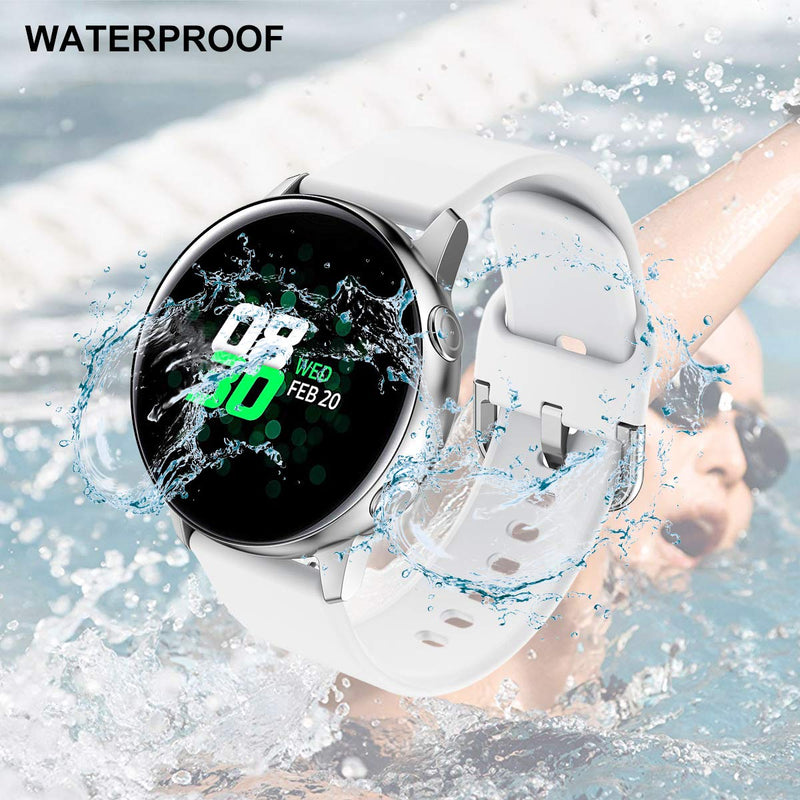 [Australia - AusPower] - RIOROO Compatible for Samsung Galaxy Watch Active Bands/Active2 Bands 40mm/42mm/44mm,Women Men Soft Slim Silicone Wristband Compatible for Samsung Galaxy Watch Gear S2 Classic/Gear Sport Smart Watch 