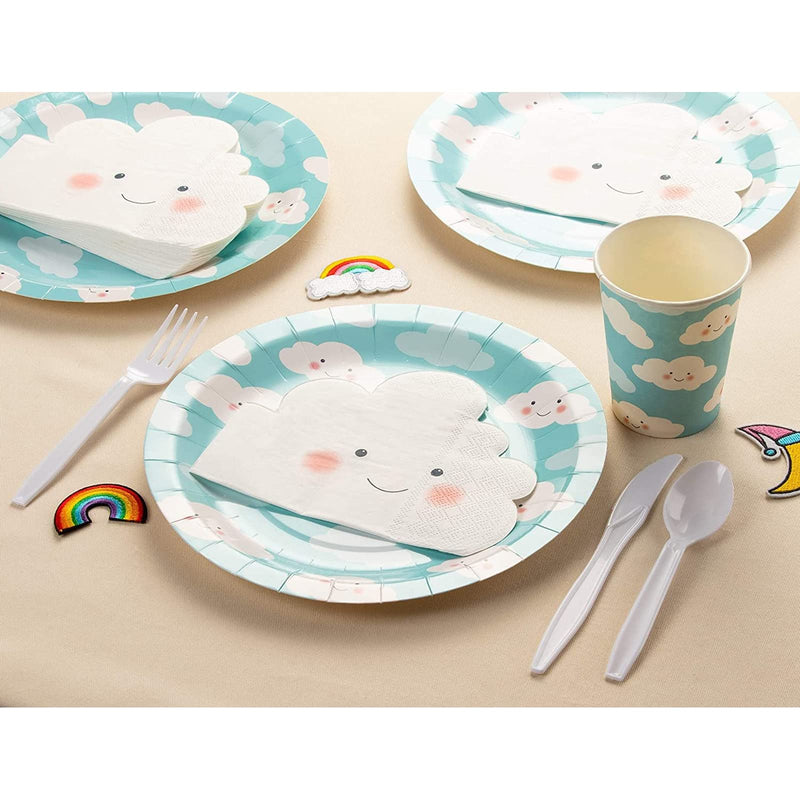 [Australia - AusPower] - White Cloud Paper Napkins for Baby Shower (6.3 x 5.1 In, 50 Pack) 