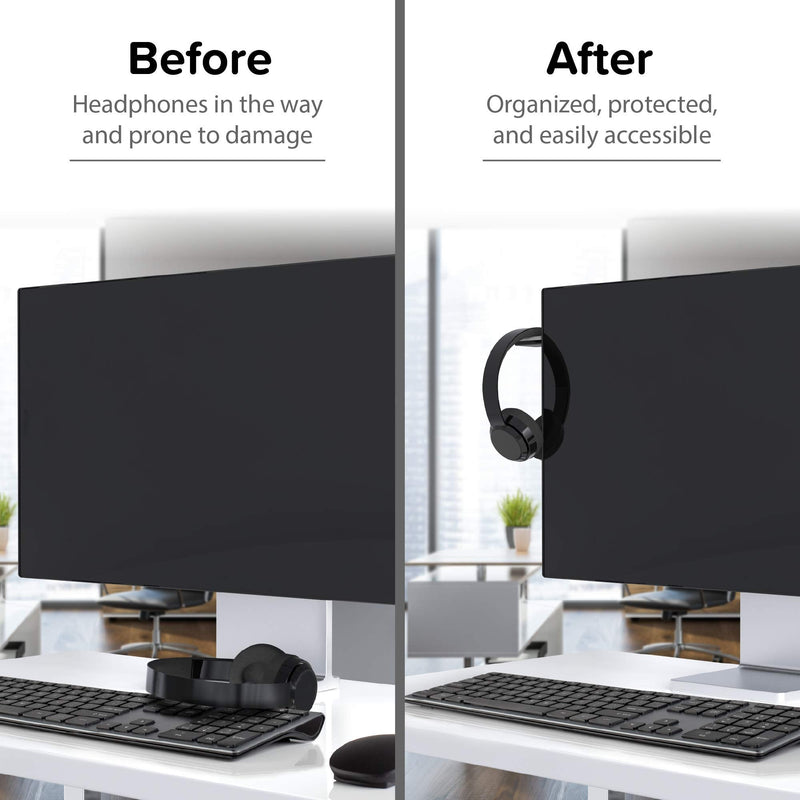 [Australia - AusPower] - TotalMount Monitor Stand for Headphones and Headsets (Premium-Grade Holder Saves Desk Space and Protects Headphones) 