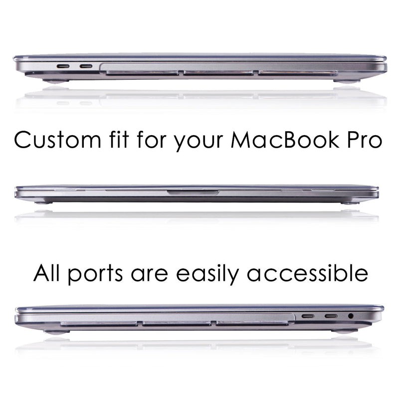 [Australia - AusPower] - HDE Clear Plastic Hard Shell Case for MacBook Pro 15 Inch Touch Bar (2016,2017,2018, 2019 Release Models: A1707/A1990), Clear 2017 & 2018 MacBook Pro 15 (TouchBar) 