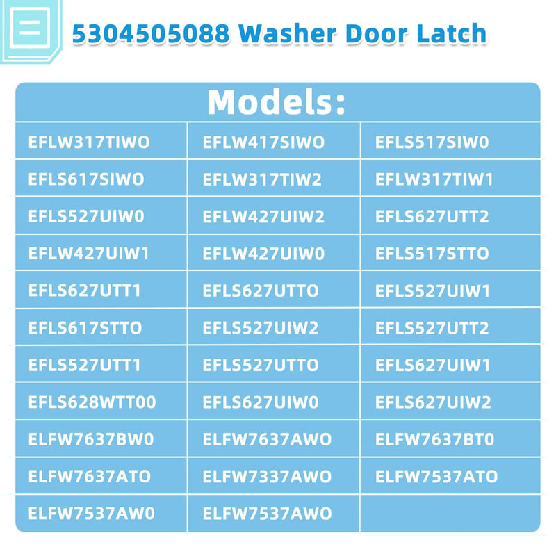 [Australia - AusPower] - Compatible Electrolux Washer Door Latch 5304505088 for Electrolux Frigidaire Washer Door Strike,1pack-3 Year Guarantee 1pcs 