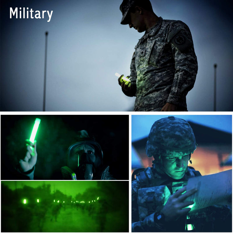 [Australia - AusPower] - Industrial Grade Glow Sticks(12-20PCS)/ 6 inches Ultra Bright Light Sticks - Emergency Light Sticks for Camping Accessories, Hurricane Supplies,Earthquake, Survival Kit and More - Lasts Over 12 Hours 