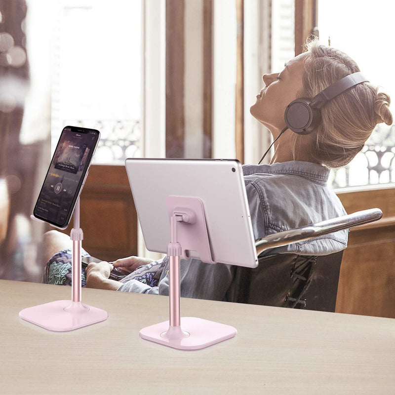 [Australia - AusPower] - Cell Phone Stand,Doboli Phone Stand for Desk,Phone Holder Stand Compatible with iPhone and All Mobile Phones Tablet Pink rose gold pink 