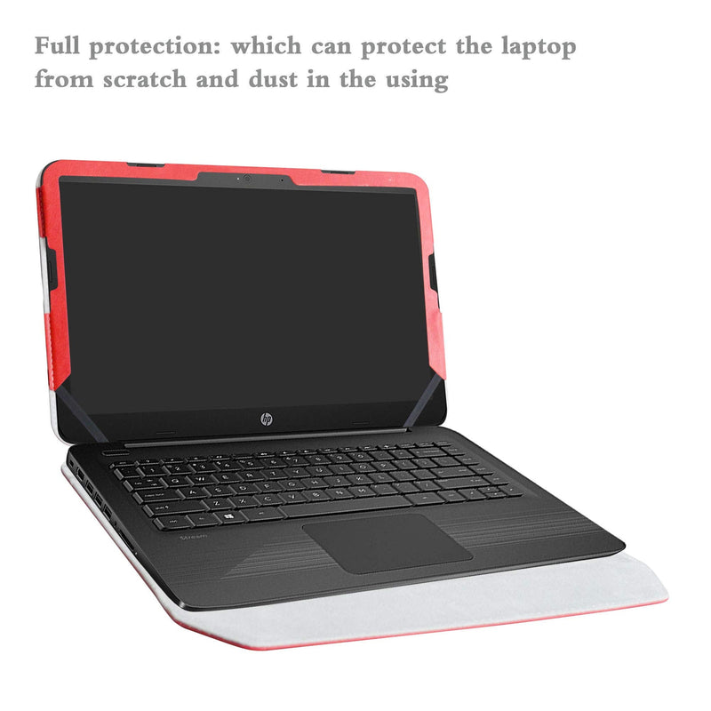 [Australia - AusPower] - Alapmk Protective Case Cover for 14" HP Stream 14 14-dsXXXX 14-axXXX 14-cbXXX/Stream 14 Pro & HP Chromebook 14 G5/14-caXXX 14-bdXXXX Laptop(Note:Not fit HP Chromebook 14 G2 G3 G4/14-akXXX),Red Red 