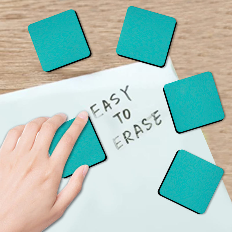 [Australia - AusPower] - OFFICDO Dry Erase Erasers, 48 Pack Mini Magnetic Whiteboard Erasers Dry Erasers Chalkboard Erasers for Kids, Student, Classroom, Teacher Supplies, Home and Office (Green, 2 x 2 x 0.79 Inch) Square/Green 
