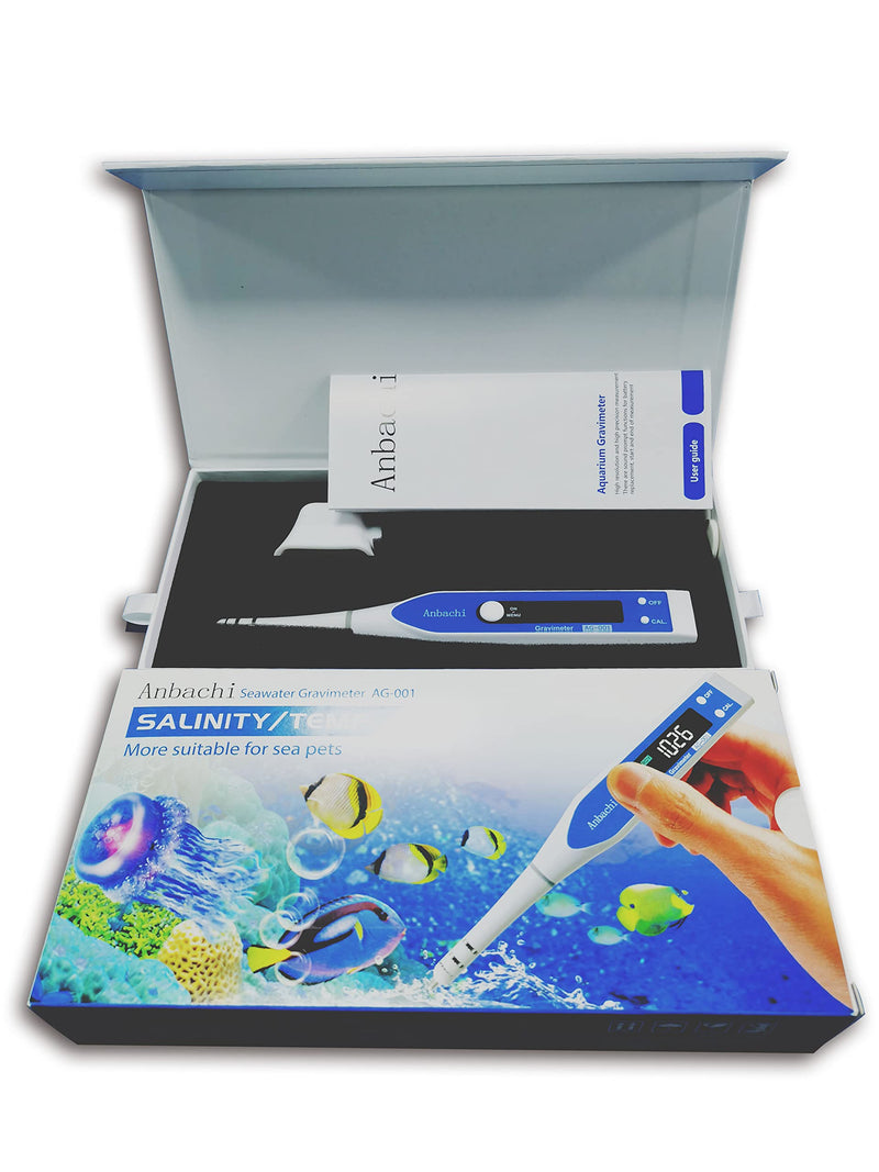 [Australia - AusPower] - Saltwater Meter Salinity Meter Digital Water Tester Hydrometer Ideal for Hydroponics Aquarium Fish Pond Aquaculture High Accuracy Pen Type Meter Specific Gravity(SG) Salinity and Temperature 3 in 1 
