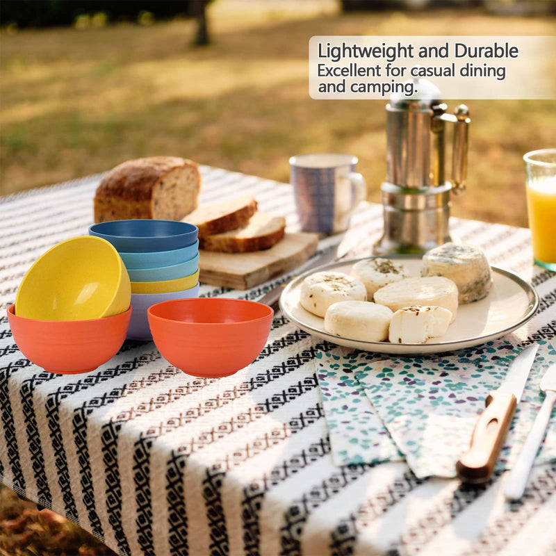 [Australia - AusPower] - Unbreakable Cereal Bowls 24 OZ Microwave and Dishwasher Safe BPA Free Bowl Dessert Bowls for Serving Soup, Oatmeal, Pasta and Salad [Set of 6] 