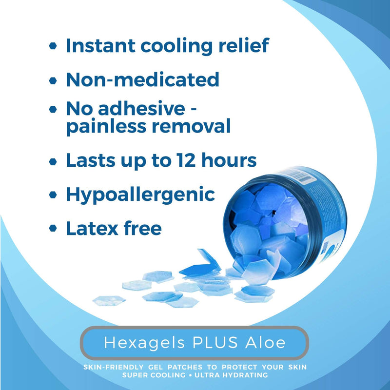 [Australia - AusPower] - Medagel Hexagels Plus Aloe Vera - Hydrogel Pads Protection and Treatment | Blister Prevention | Instant Cooling and Soothing Relief of Skin Irritations | 200ct Hexagon Pads 200 Count (Pack of 1) 