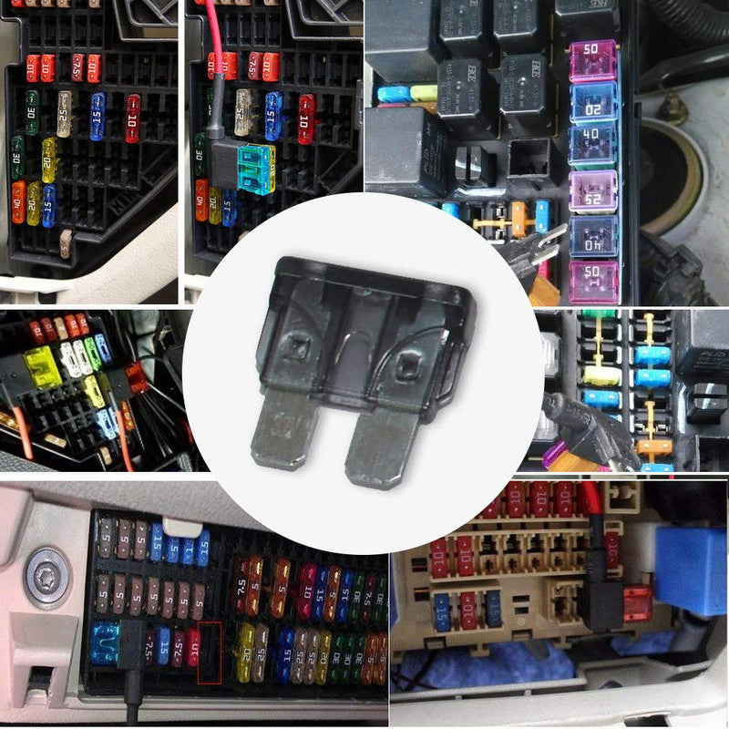 [Australia - AusPower] - 485pcs Assorted Medium & Standard Auto Car Truck Blade Fuses Assortment - 2A 3A 5A 7.5A 10A 15A 20A 25A 30A 35A 40A-ATC/APR/ATO+ATM Boat Automotive Replacement Fuses Kit 485 pcs 