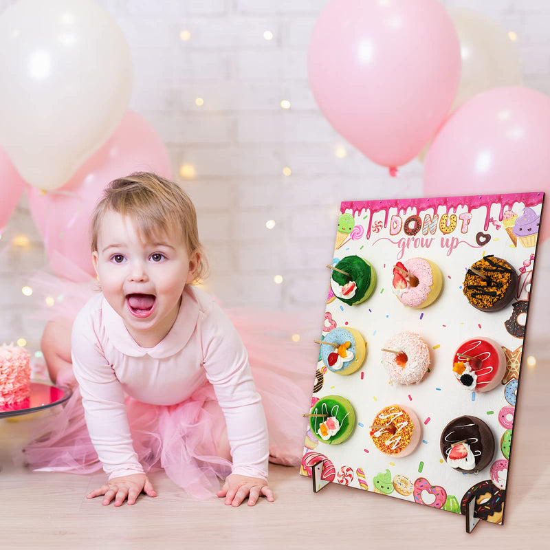 [Australia - AusPower] - Doughnut Party Decoration, Doughnut Dessert Food Buffet Display Doughnut Bagel Holder Stand Candy Donuts Grow up Reusable Table Rack Display for Wedding Kids Birthday Baby Shower Party Supplies 
