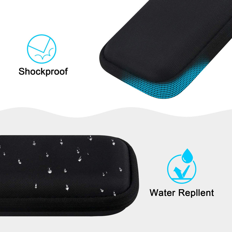 [Australia - AusPower] - Lacdo Hard Carrying Case for WD My Passport SSD External Portable Drive 500GB 1TB 2TB 4TB External Solid State Drive EVA Shockproof Water Repellent Protective Storage Travel Bag, Black 