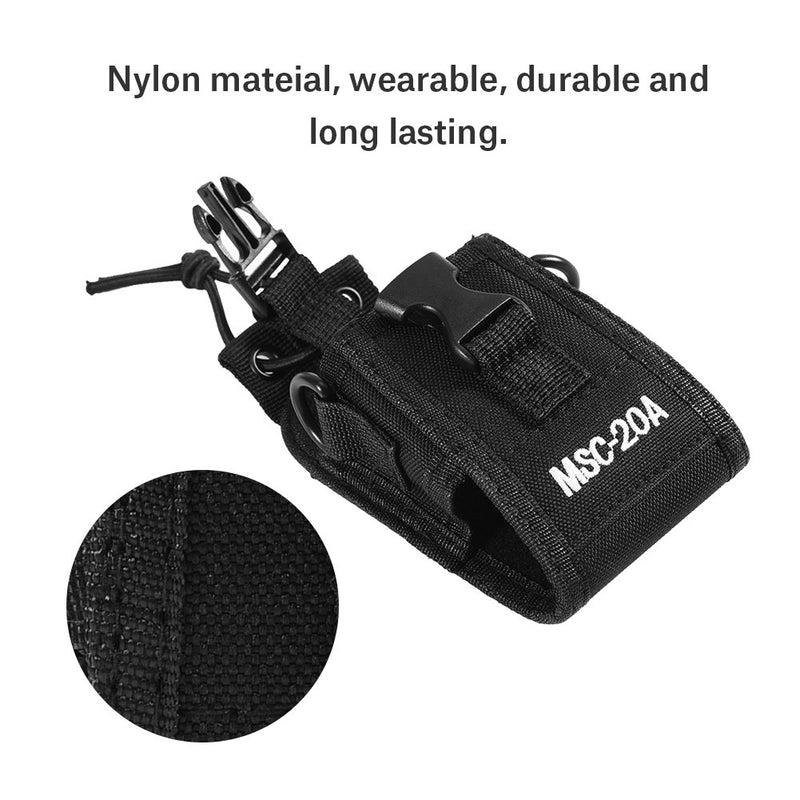 [Australia - AusPower] - Walkie Talkie Belt Case Bag Universal MSC-20A Nylon Pouch with Strap Compatible with Kenwood/ Motorola/ HYT Two Way Radio 