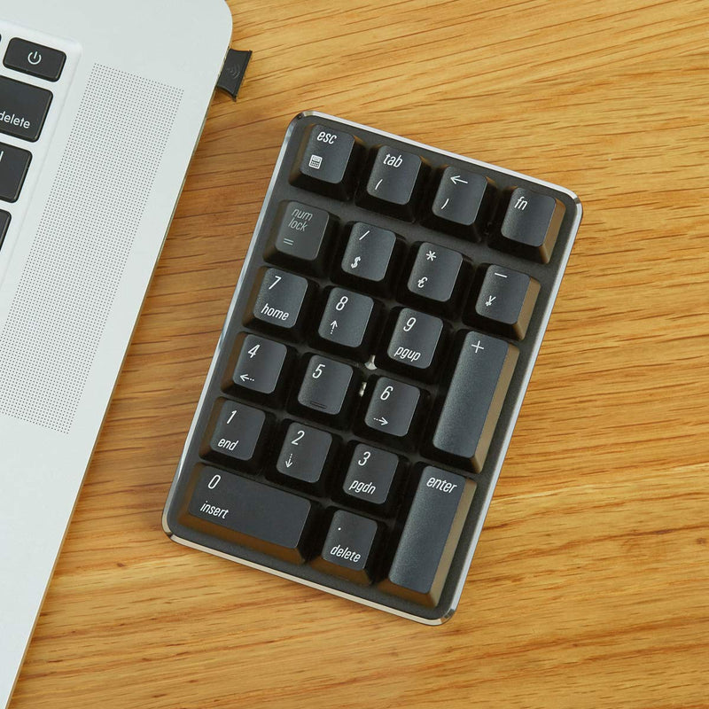 [Australia - AusPower] - Mechanical Numeric Keypad GATERON Red Switch 2.4G Wireless Gaming Keypad 21 Keys Mini Numpad Portable Keypad Extended Layout Black Magicforce by Qisan 