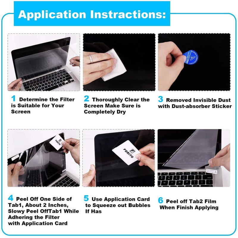 [Australia - AusPower] - 2 Pack 14 Inch Anti Blue Light Screen Protector, F FORITO Blue Light Blocking & Anti Glare Screen Film for All 14" with 16:9 Aspect Ratio Laptop - Matte For 11-17.3 Laptop 