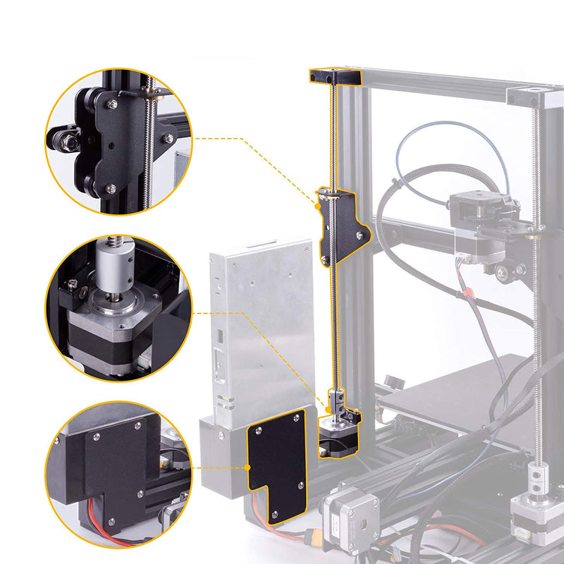 [Australia - AusPower] - Creativity Dual Z-axis Ender 3 All Metal Upgrade Kit with Lead Screw and Stepper Motor for Creality Ender 3,Ender 3 pro,Ender 3 V2 