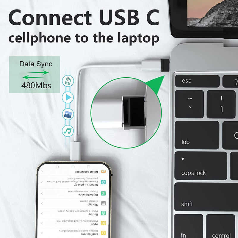 [Australia - AusPower] - USB C Female to USB Male Adapter for iPhone 13 Pro Max, 2 Pack USB Type C to USB Adapter USB C Charger Cable Converter for 12 Pro Mini 11 XR XS SE 2022 Airpods Samsung S21 S20 Ultra Note 20 Pixel 6 5 