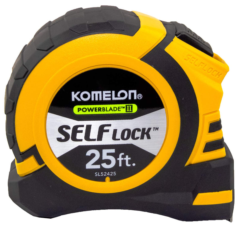 [Australia - AusPower] - Komelon SL52425; 25' x 1.06" Self-Lock Powerblade II Tape Measure, Yellow/Black 